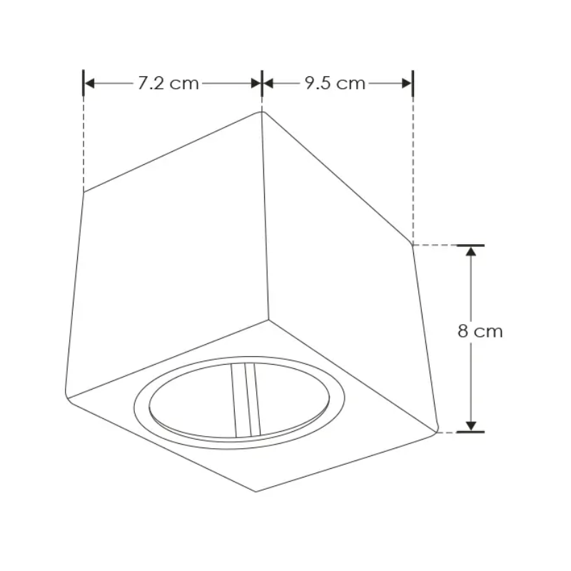 Luminaria para lámpara GU10 10 W 100 - 240 Vac IP65 - Wattko